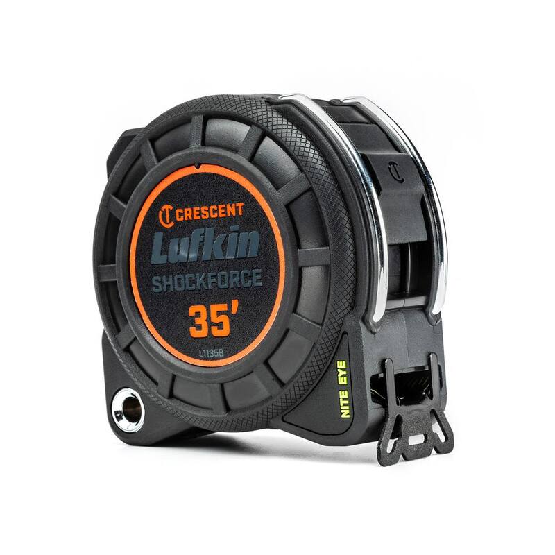 Cinta métrica de doble cara Crescent Lufkin 1-3/16 in. x 35 ft. Shockforce Nite Eye G1 - L1135B-02
