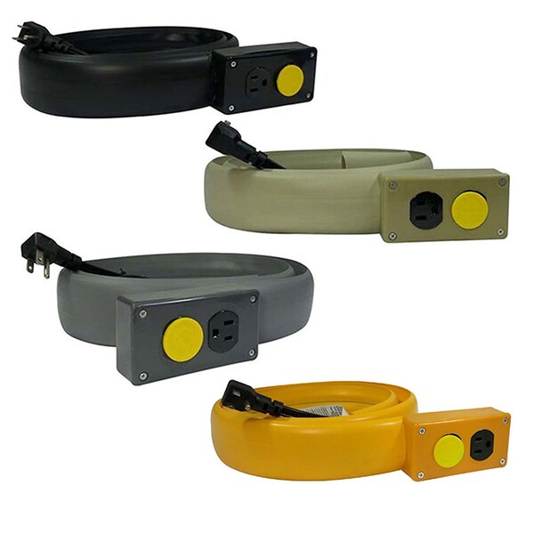 Cubierta de cable de extensión de energía eléctrica de bajo perfil Electriduct- 10FT- Negro - PE-10FT-UL-BK