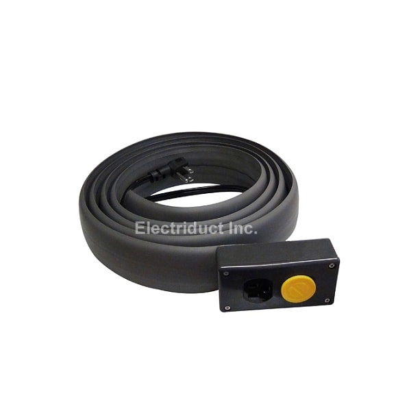 Cubierta de cable de extensión de energía eléctrica de bajo perfil Electriduct- 10FT- Negro - PE-10FT-UL-BK