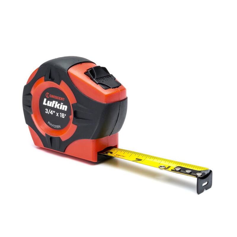 Cinta métrica naranja de alta visibilidad Crescent Lufkin P1000 de 3/4 pulg. x 16 pies - PHV1316N