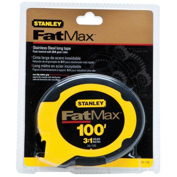 Cinta métrica de 100 pies x 3/8 pulgadas Stanley FATMAX - 34-130