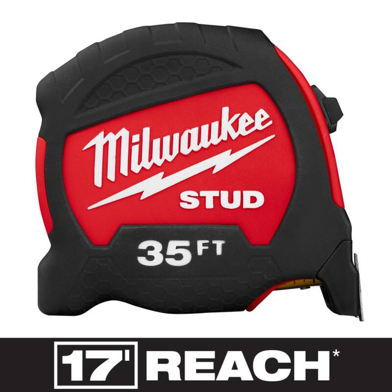 Milwaukee 35 pies x 1-5/16 pulg. Cinta métrica Gen II STUD con alcance de 17 pies - 48-22-9735