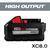 Martillo rotativo inalámbrico Milwaukee M18 FUEL 18V de 1-9/16 pulgadas con batería de alto rendimiento de 8.0 Ah de ion de litio SDS-Max - 2717-20-48-11-1880