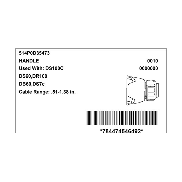 Manija Meltric 514P0D35473 con agarres integrados y rango de cable