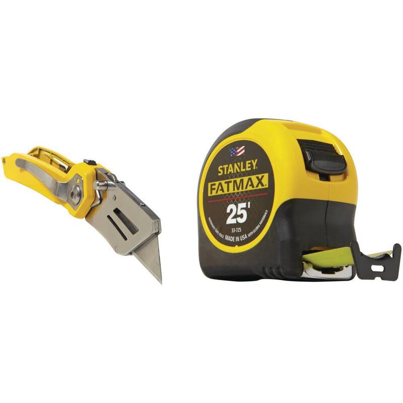 Stanley FATMAX 25 pies. Cinta métrica con cuchillo plegable de hoja fija de regalo - FMHT71173D
