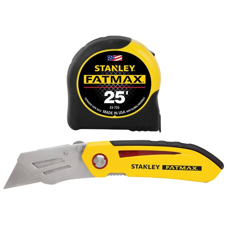 Stanley FATMAX 25 pies. Cinta métrica con cuchillo plegable de hoja fija de regalo - FMHT71173D