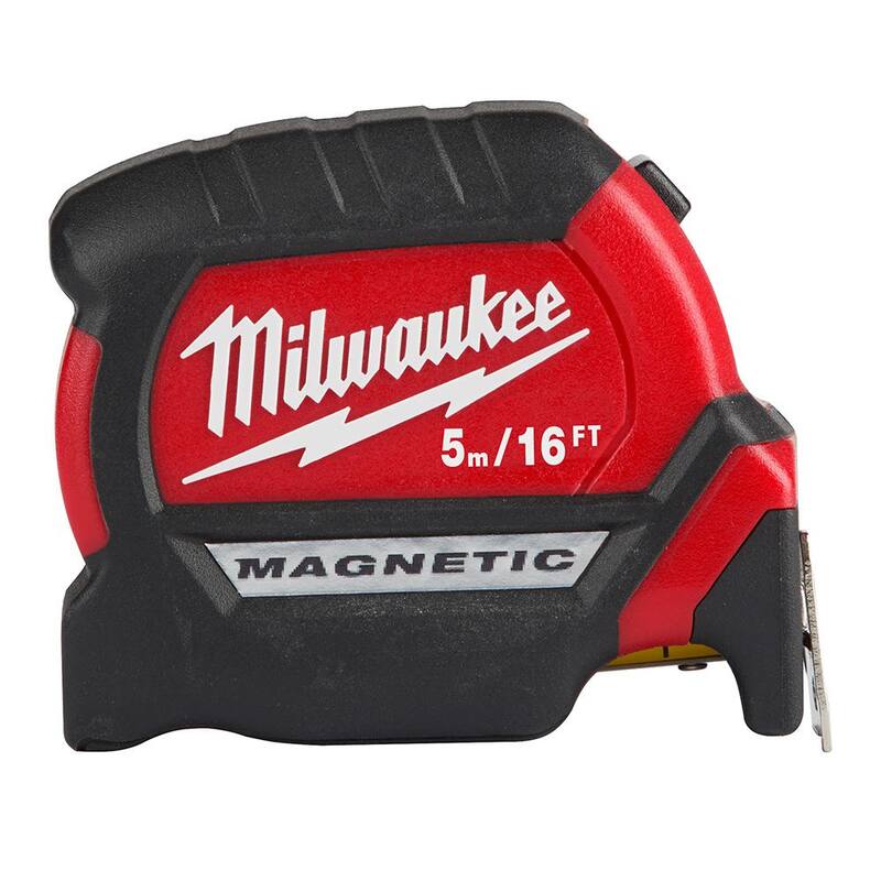Cinta métrica magnética compacta Milwaukee de 5 m / 16 ft. x 1-1/16 in. con alcance de 15 ft. - 48-22-0317