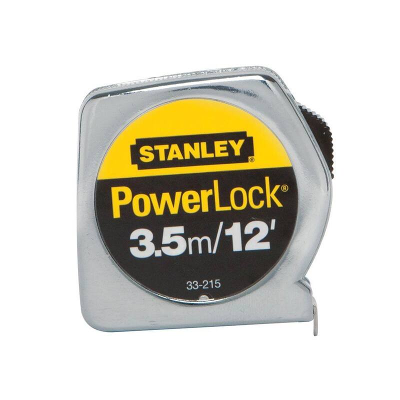 Stanley PowerLock 3.5m/12 ft. x 1/2 in. Cinta Métrica (Escala Métrica/Inglesa) - 33-215
