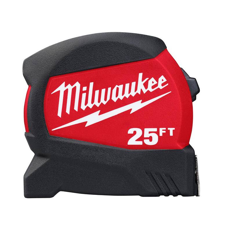 Milwaukee Cinta Métrica Compacta de Hoja Ancha de 25 pies x 1-3/16 pulgadas con Alcance de 15 pies - 48-22-0425