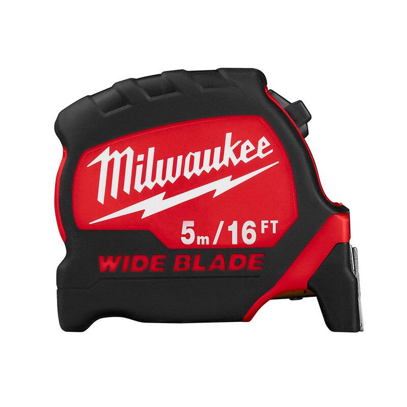 Milwaukee 5 m/16 ft. x 1-5/16 in. Cinta métrica de hoja ancha con alcance de 17 ft. - 48-22-0217