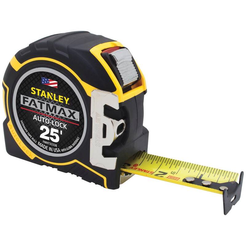 Stanley FATMAX 25 ft. x 1-1/4 in. Auto Lock Cinta Métrica y FATMAX 25 ft. x 1-1/4 in. Cinta Métrica - FMHT33338LW725Y
