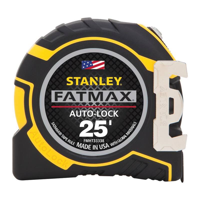 Stanley FATMAX 25 ft. x 1-1/4 in. Auto Lock Cinta Métrica y FATMAX 25 ft. x 1-1/4 in. Cinta Métrica - FMHT33338LW725Y