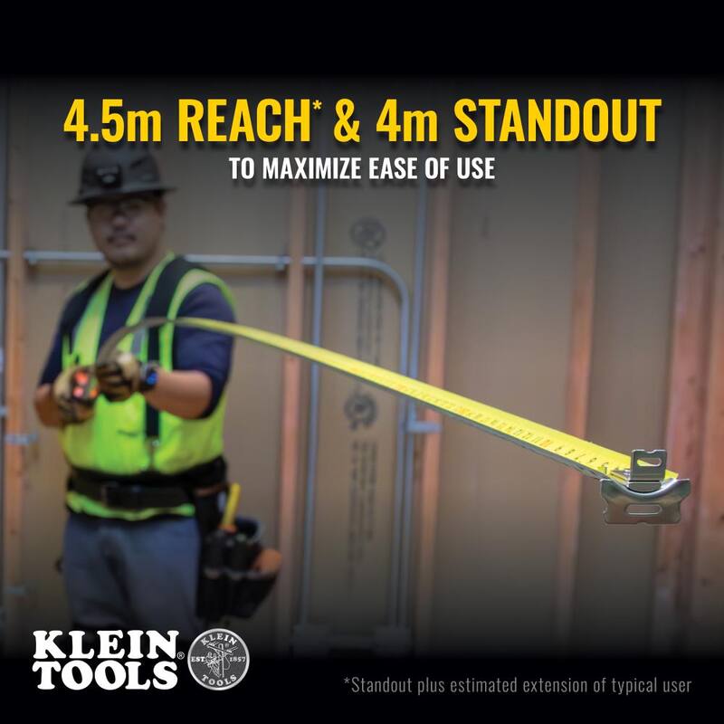 Cinta métrica de doble gancho magnético de 7.5 m Klein Tools - 9375