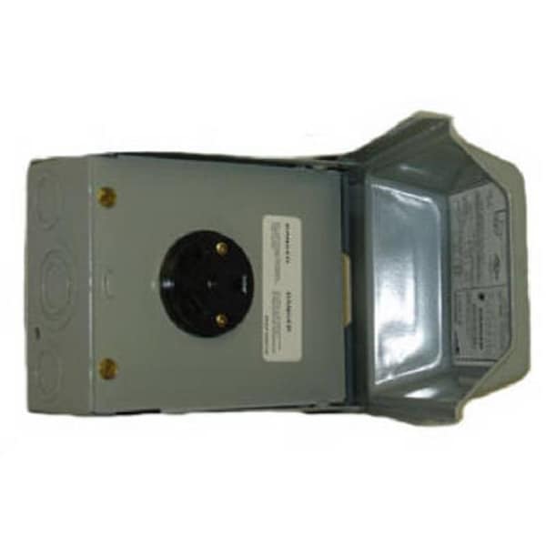 GE Energy U013P Midwest Electric 30A; 120V; Caja de Receptáculo para Exteriores de Montaje en Superficie - 575995