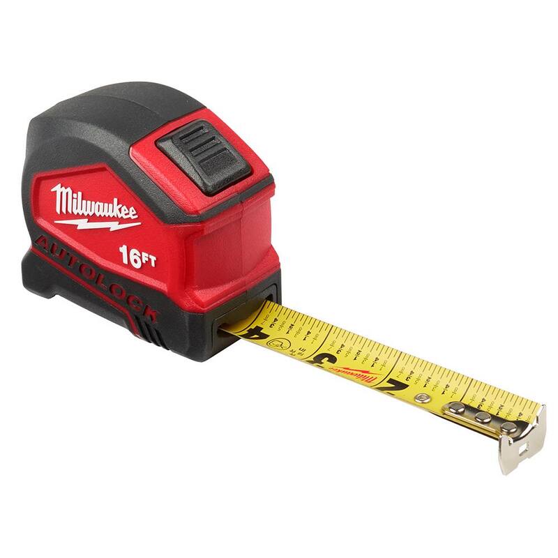 Milwaukee 16 pies Cinta métrica compacta con bloqueo automático (Paquete de 2) - 48-22-6816-2X