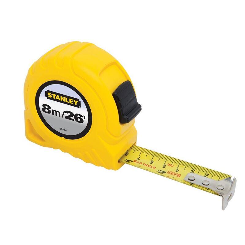 Stanley 8m/26 pies x 1 pulgada Cinta Métrica (Escalas Métrica/Inglesa) - 30-456