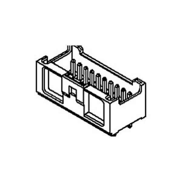Encabezados y carcasas de cable Molex de 2.00mm (.079) Paso de Microclasp Wire-To-Board, doble hilera, vertical, 18 - 5018441810
