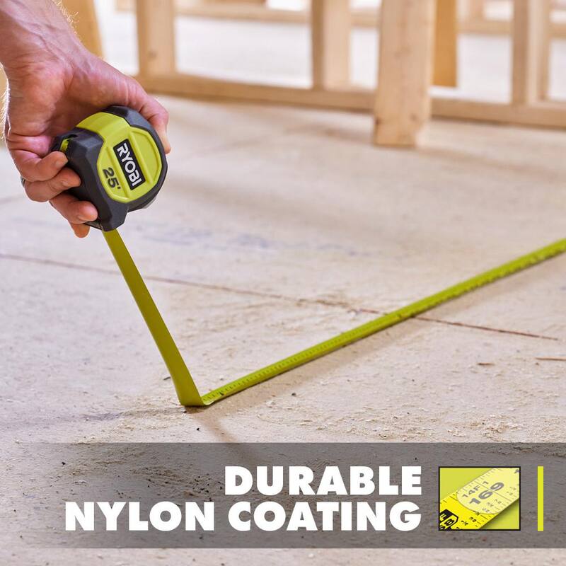RYOBI 25 pies. Cinta métrica compacta de 2 paquetes - RHTM252SB