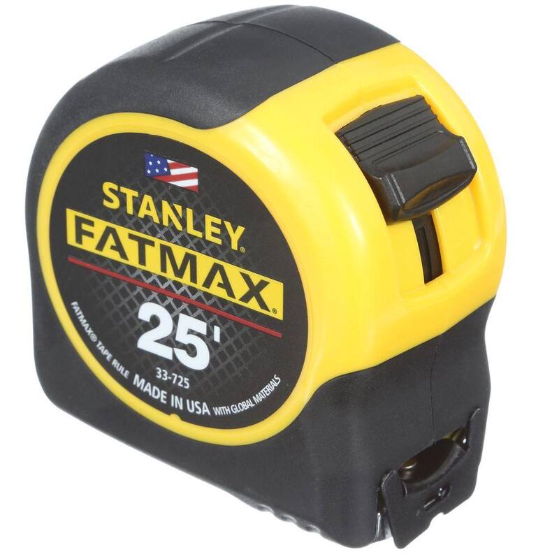 Stanley FATMAX Cinta Métrica de 25 pies x 1-1/4 pulgadas con cuchillo retráctil clásico de bonificación - 33-725WRBK