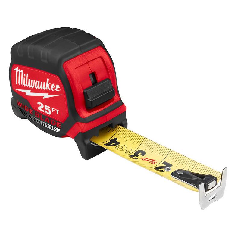 Milwaukee 25 pies x 1.3 pulgadas Cinta Métrica Magnética de Hoja Ancha con Pelacables 6 en 1 - 48-22-0225M-48-22-3079