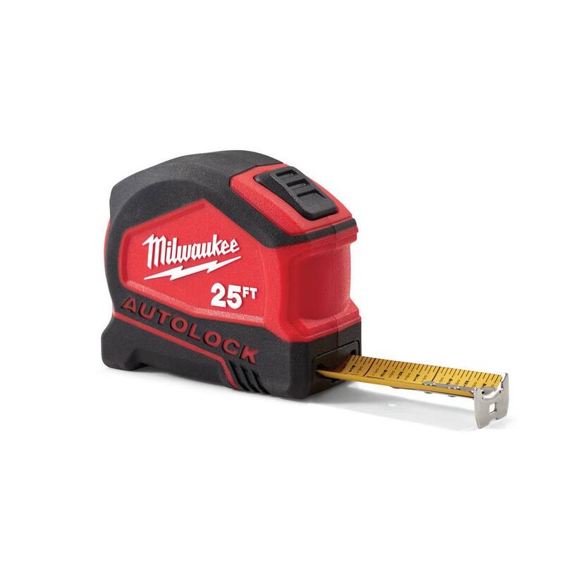 Milwaukee Cinta Métrica Compacta con Bloqueo Automático de 25 pies (Paquete de 4) - 48-22-6825-4X