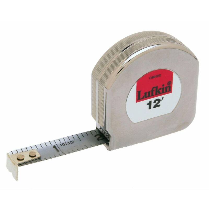 Cinta métrica cromada Crescent Lufkin de 1/2 pulg. x 12 pies - C9212X