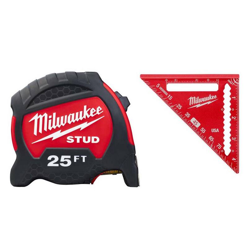 Milwaukee 25 ft. x 1.3 in. Cinta Métrica Gen II para Estructuras con 14 ft. de Resalte y Escuadra de 4-1/2 in. - 48-22-9725-MLSQ040