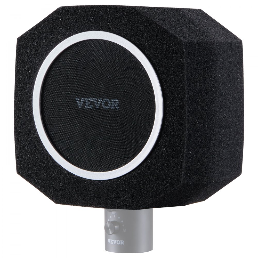 VEVOR Microphone Isolation Ball, High-Density Acoustic Foam, Windscreen Isolation Shield with Dual-Layered Pop Filter, for φ1.57 to 2.36 in Microphones Vocal Isolation Booth Noise Reflection Reduction - FFZMKFZJ4070136B7V0