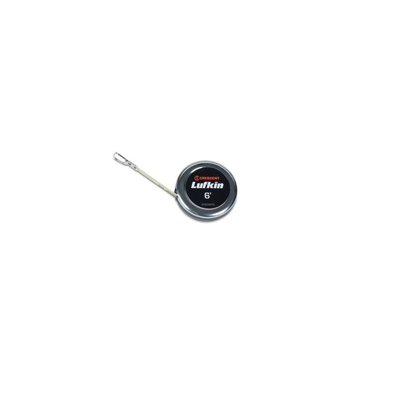 Cinta métrica de bolsillo para diámetros ejecutivos de Crescent Lufkin de 6.56 pies (6mm x 2m) - W606PM