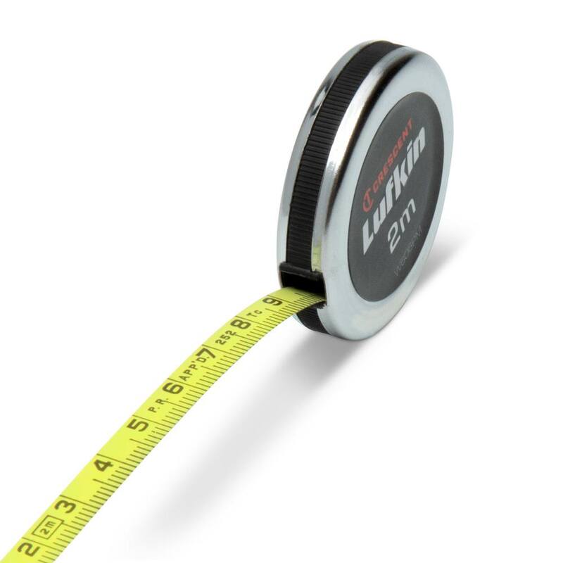 Cinta métrica de bolsillo para diámetros ejecutivos de Crescent Lufkin de 6.56 pies (6mm x 2m) - W606PM
