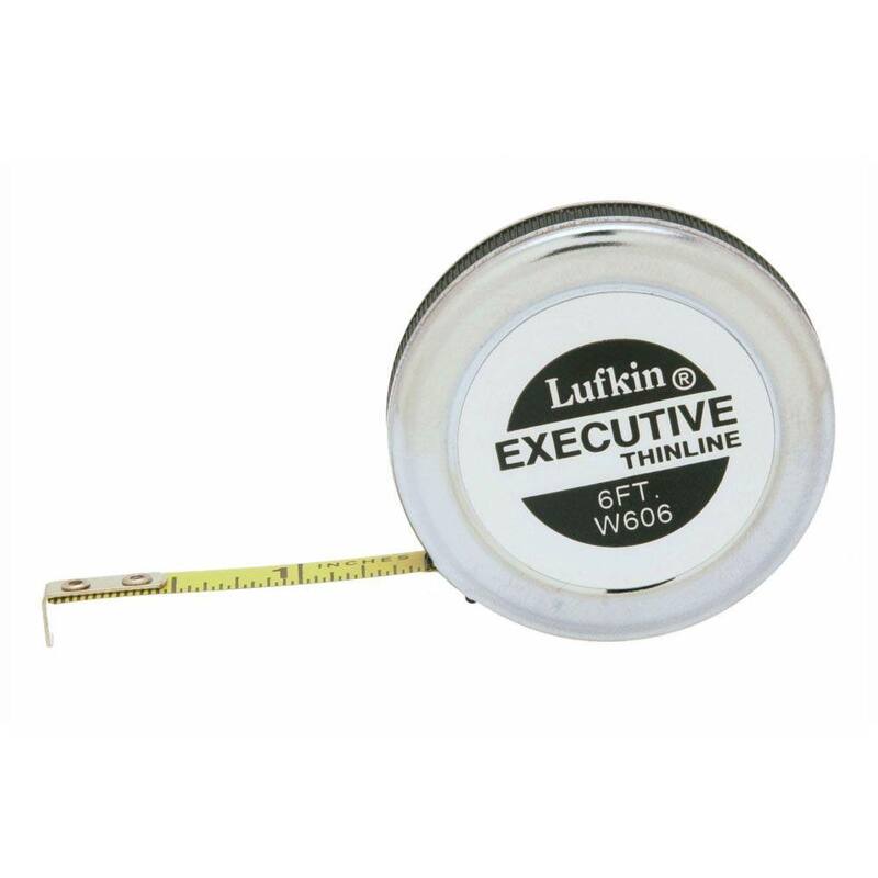 Cinta métrica de bolsillo Crescent Lufkin 1/4 pulg. x 6 ft. Executive Thinline - W606