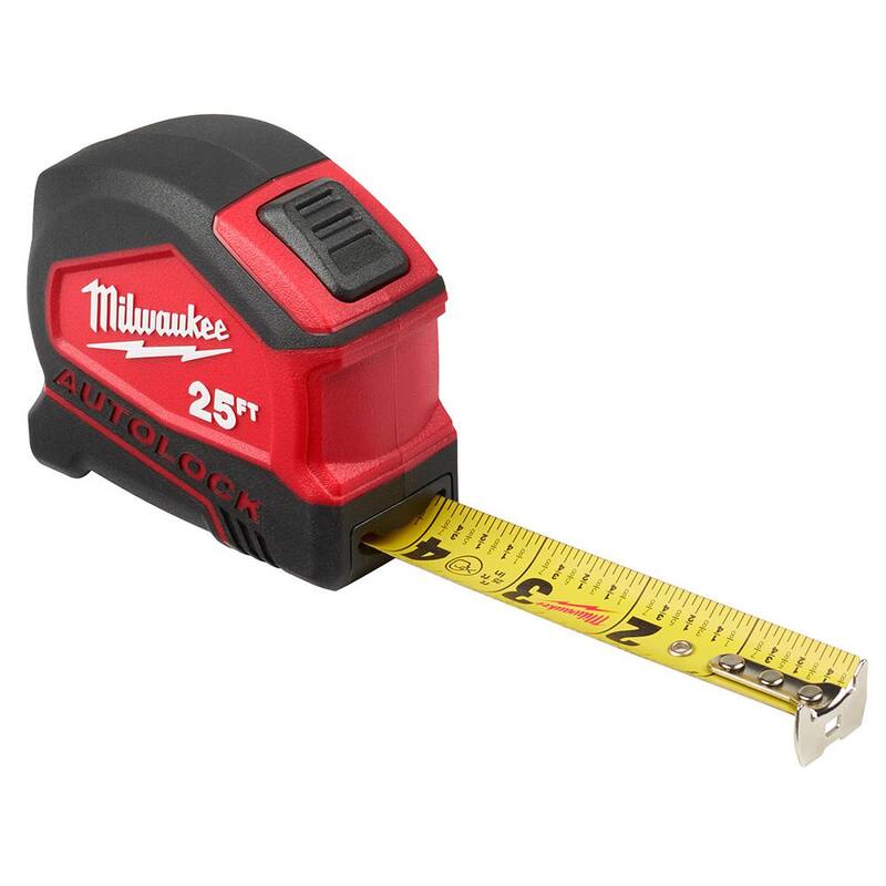 Milwaukee Cinta Métrica Compacta de Bloqueo Automático de 25 pies (paquete de 6) - 48-22-6825-6X