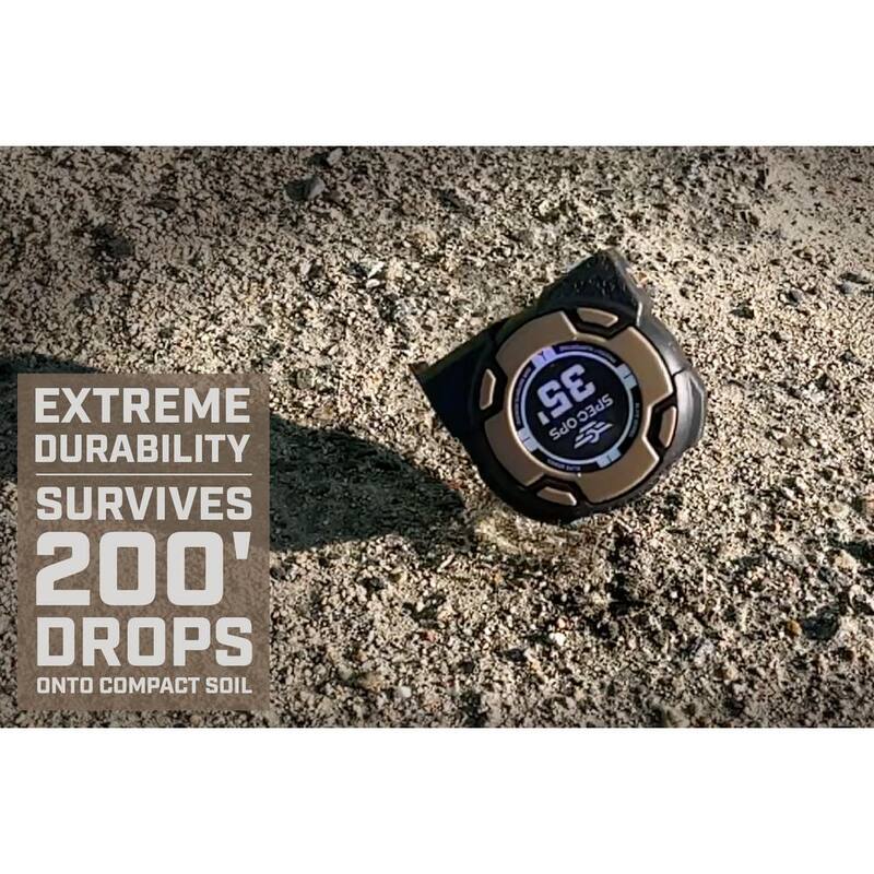 Cinta métrica magnética de la serie Elite SPEC OPS de 35 pies, hoja de doble cara de 1 1/4 pulgadas, 12 pies de distancia de extensión - SPEC-PTM35M