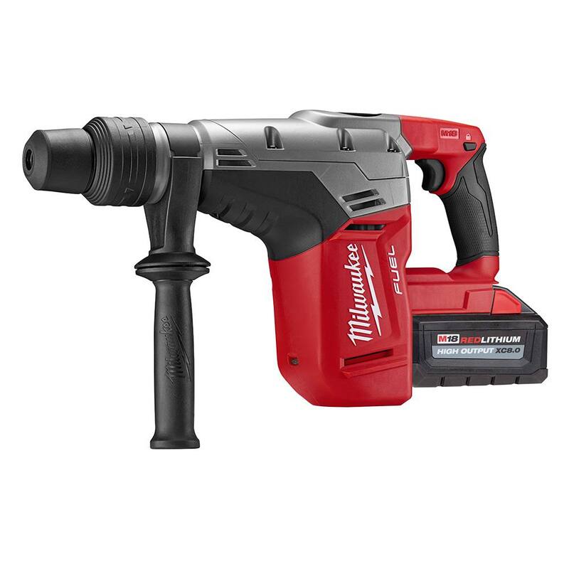 Martillo rotativo SDS-Max inalámbrico sin escobillas Milwaukee M18 FUEL de 18V con batería de 6.0ah - 2717-22HD-48-11-1865.
