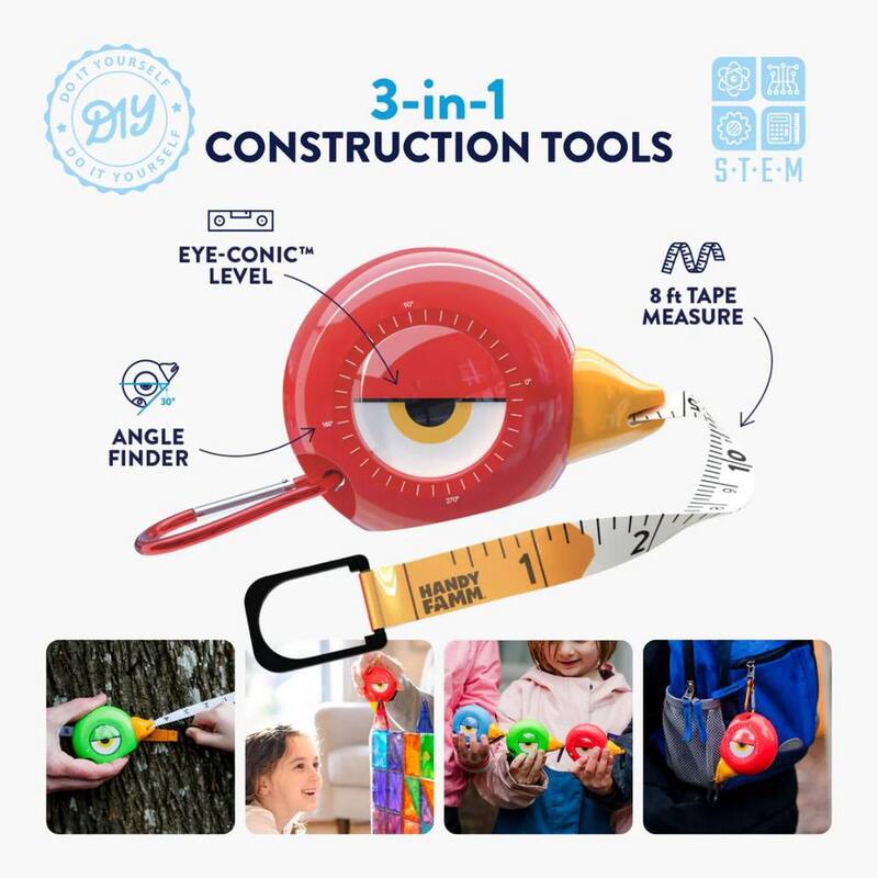 Cinta métrica para niños con diseño de aves Handy FAMM de 250 cm (8 pies) - HF-TT-1004