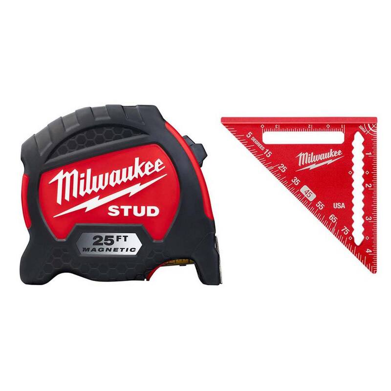 Milwaukee 25 ft. x 1.3 in. Gen II STUD Cinta Métrica Magnética con 14 ft. de Resalte y Escuadra de Recorte de 4-1/2 in. - 48-22-9725M-MLSQ040