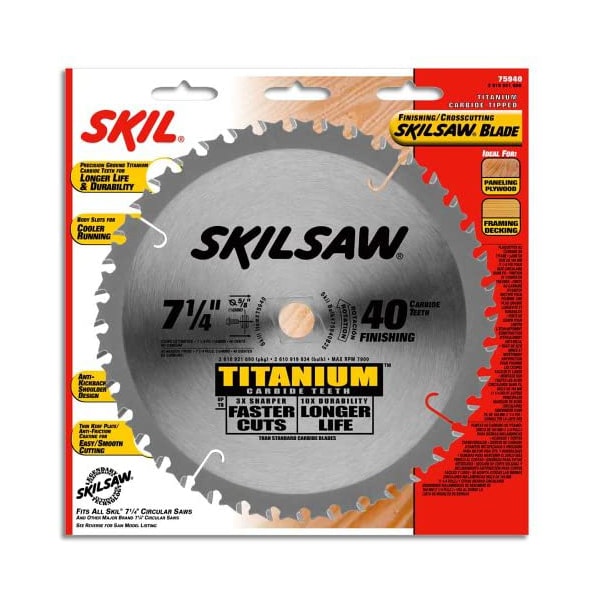 Skil Circular Saw Blade Skilsaw, 7-1/4"X40T - 75940
