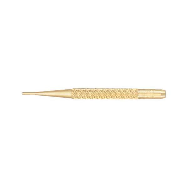Starrett Brass Drive Pin Punch, 3/32 In Tip, 4 In L - B565B
