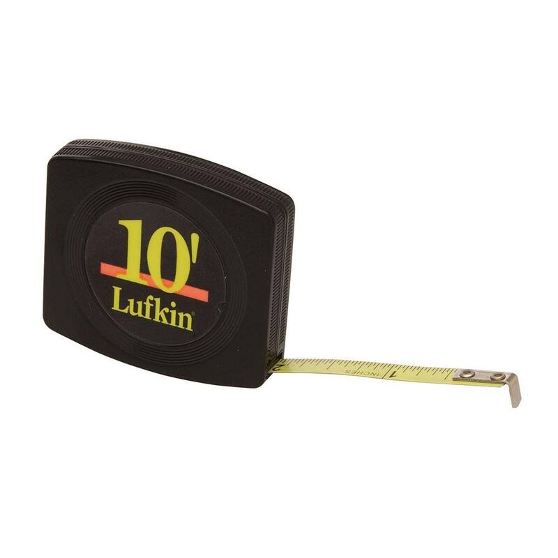 Cinta métrica de bolsillo con revestimiento amarillo Pee Wee de 1/4 de pulgada x 10 pies - W6110