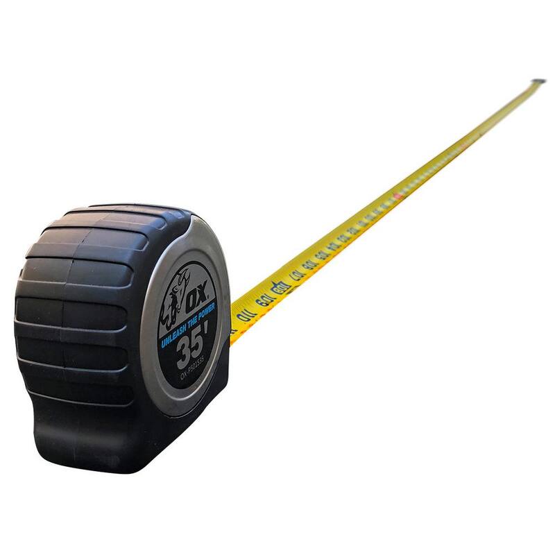 OX TOOLS Pro SST 35 ft. Cinta métrica - Escala estándar: Longitud: 35 ft./10.6 m : Ancho: 1-1/5 in./30mm - OX-P501535