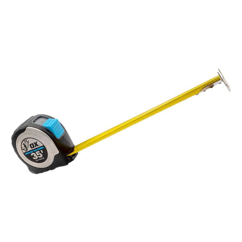 OX TOOLS Pro SST 35 ft. Cinta métrica - Escala estándar: Longitud: 35 ft./10.6 m : Ancho: 1-1/5 in./30mm - OX-P501535