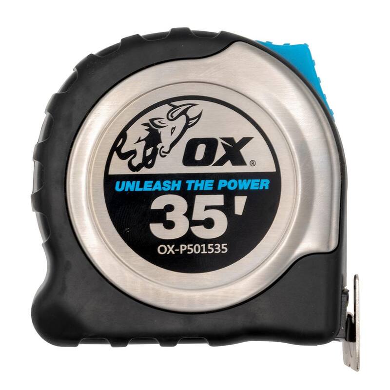 OX TOOLS Pro SST 35 ft. Cinta métrica - Escala estándar: Longitud: 35 ft./10.6 m : Ancho: 1-1/5 in./30mm - OX-P501535