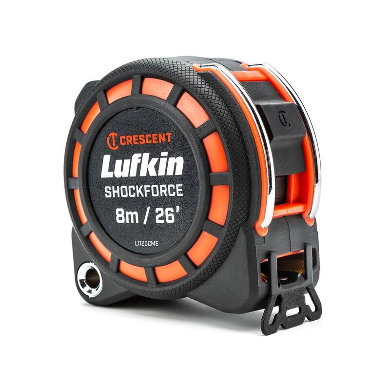 Cinta métrica de doble cara Shockforce G1 de Crescent Lufkin 1-3/16 in. x 8 m/26 ft. - L1125CME-02