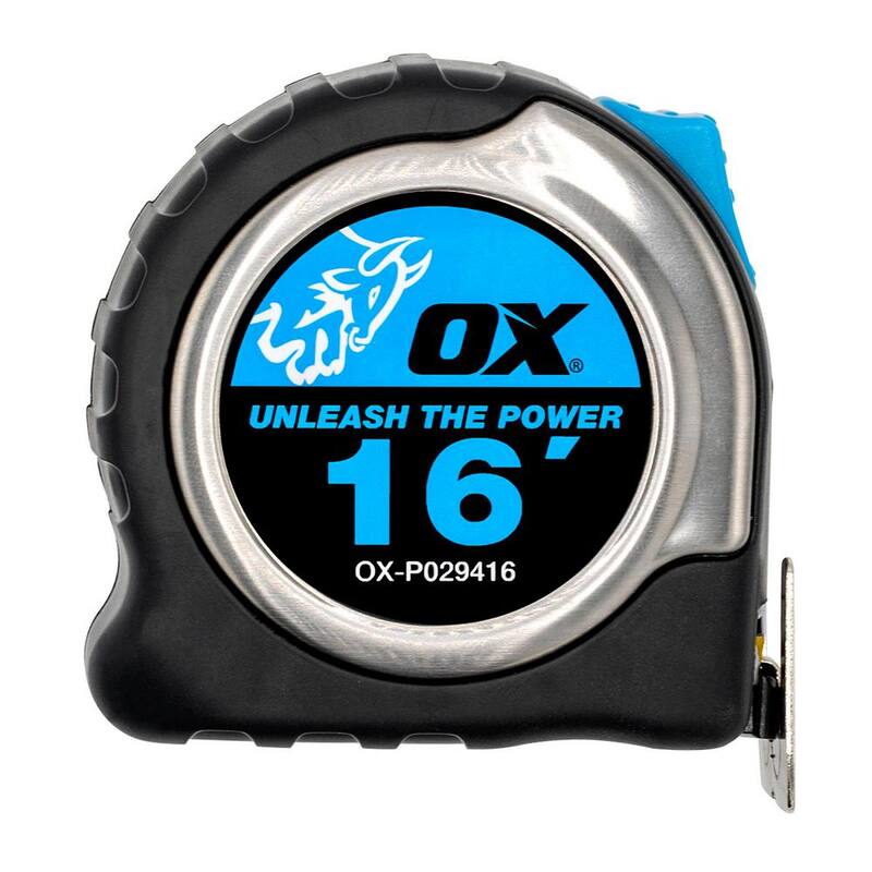 OX TOOLS Pro SST 16 ft. Tape Measure - Escala estándar, Longitud: 16 ft./5 m, Ancho: 0.98 in. - OX-P029416