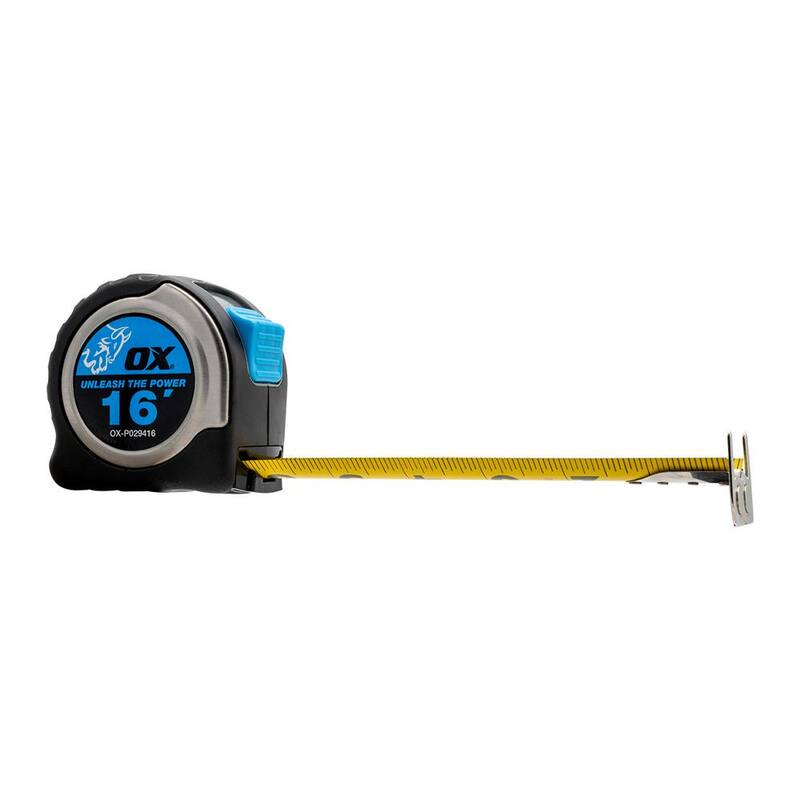 OX TOOLS Pro SST 16 ft. Tape Measure - Escala estándar, Longitud: 16 ft./5 m, Ancho: 0.98 in. - OX-P029416