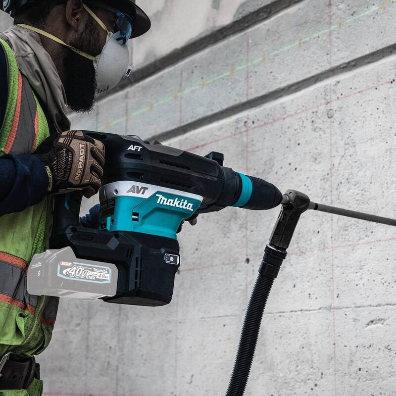 Martillo rotativo sin escobillas inalámbrico Makita 40V Max XGT de 1-9/16 pulgadas con tecnología AVT, AFT, compatible con AWS (sólo herramienta) - GRH05Z