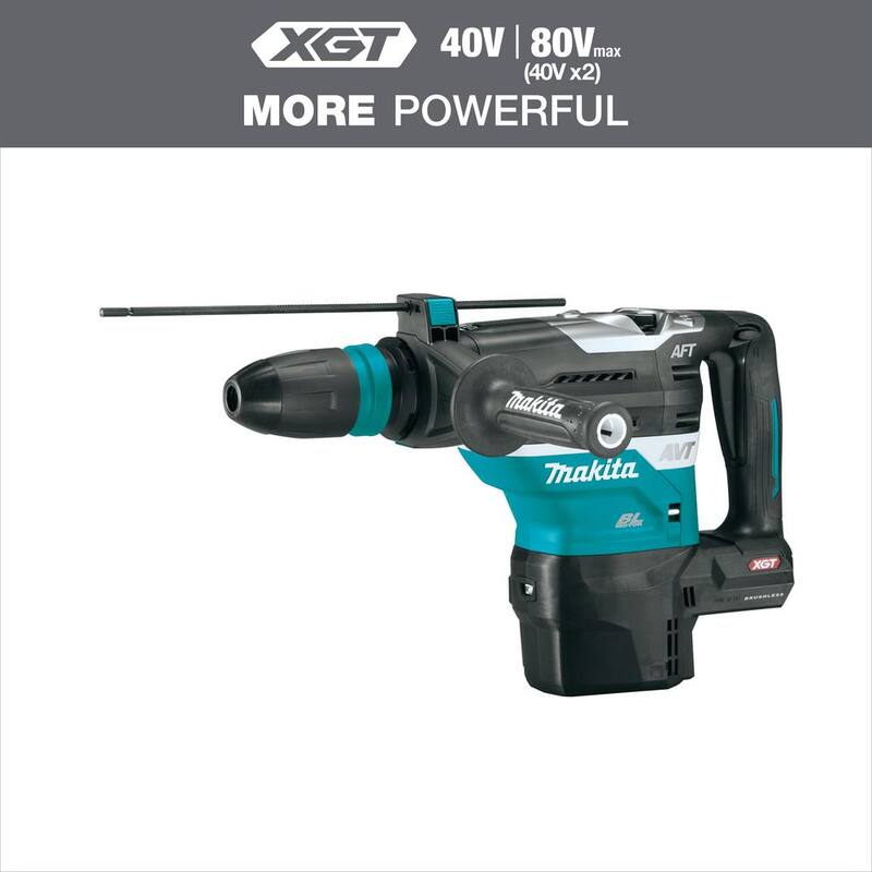 Martillo rotativo sin escobillas inalámbrico Makita 40V Max XGT de 1-9/16 pulgadas con tecnología AVT, AFT, compatible con AWS (sólo herramienta) - GRH05Z