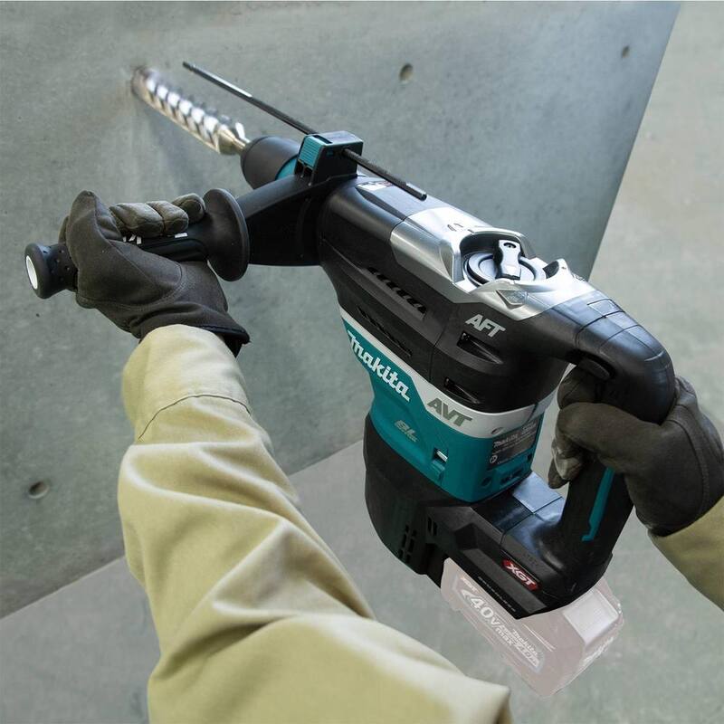 Martillo rotativo sin escobillas inalámbrico Makita 40V Max XGT de 1-9/16 pulgadas con tecnología AVT, AFT, compatible con AWS (sólo herramienta) - GRH05Z