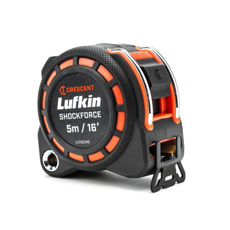 Cinta métrica bidireccional Shockforce G1 de Crescent Lufkin de 1-3/16 pulgadas x 5 m/16 pies - L1116CME-02