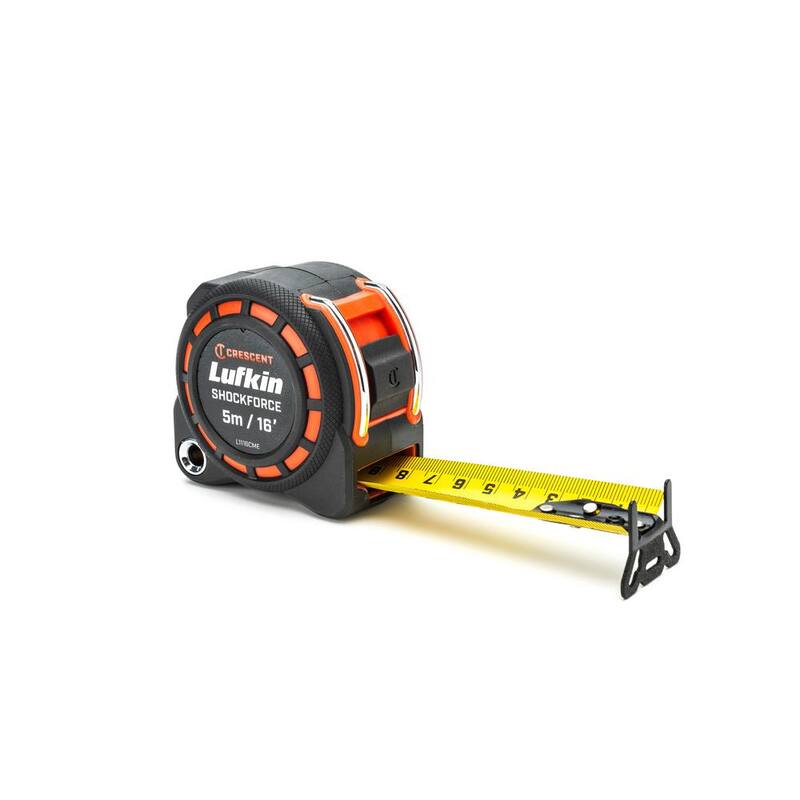 Cinta métrica bidireccional Shockforce G1 de Crescent Lufkin de 1-3/16 pulgadas x 5 m/16 pies - L1116CME-02